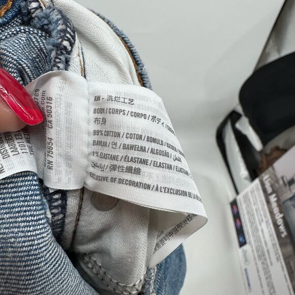 Abercrombie & Fitch Curve Love The Dad High Rise Crossover Jeans Size 26/2S - Picture 4 of 5